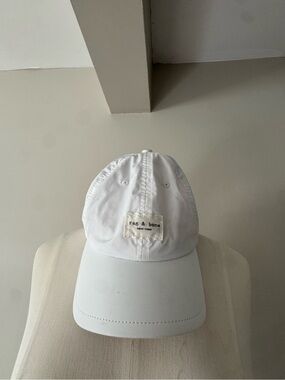 rag & bone White Logo Patch Baseball Cap